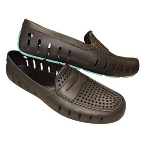 Floafers Country Club Driver Mens 12 Loafers Expresso/Island Paradise Blue